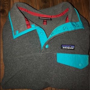 WOMENS PATAGONIA T-SNAP PULLOVER GRAY&BLUE